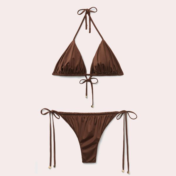 bikini con brillo triangular y relleno extraíble
