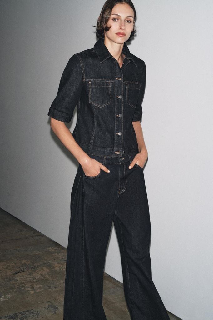 Traje denim zara