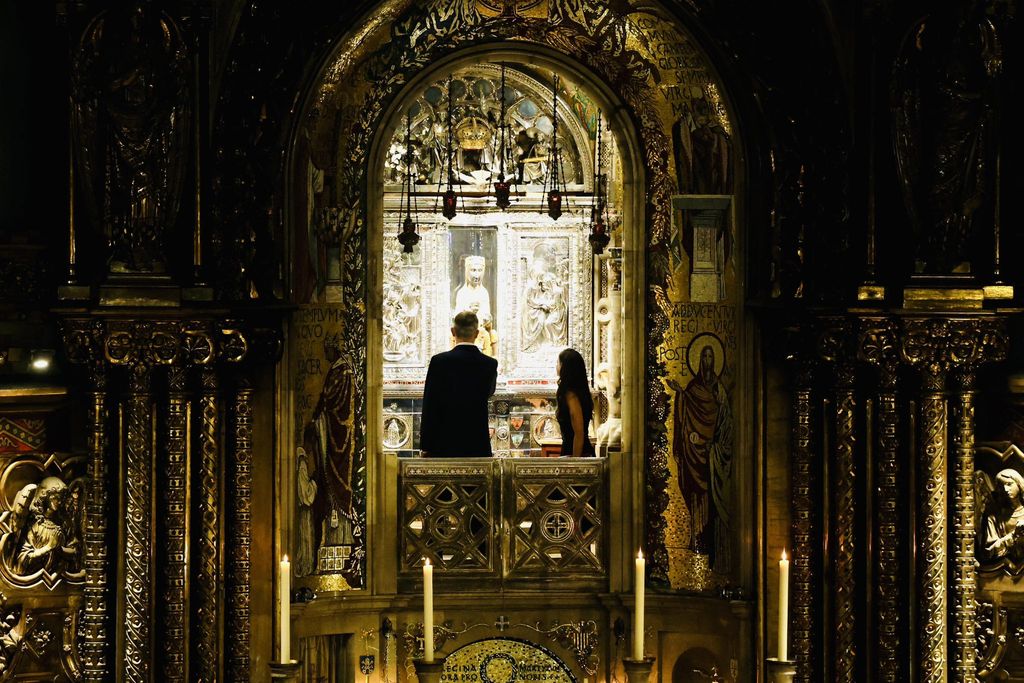 Los reyes Felipe y Letizia en el monasterio de Montserrat (Barcelona) 