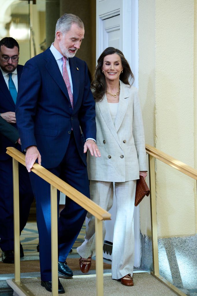 Los reyes Felipe y Letizia en la reunión de la Fundación Princesa de Asturias 