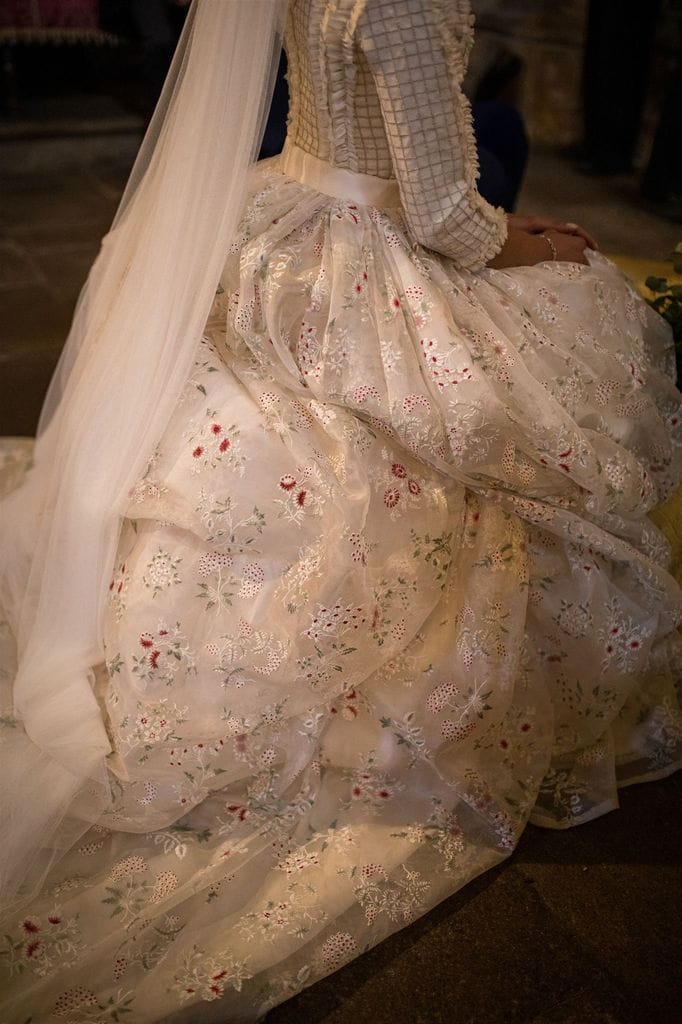 Look de novia pintado a mano