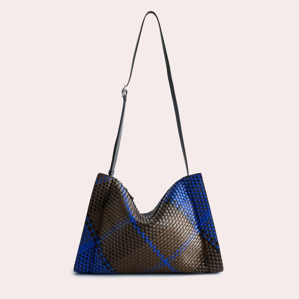 Bolso bandolera de piel trenzada