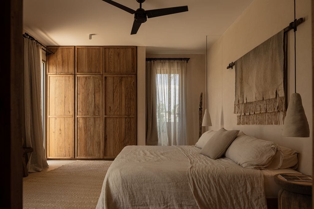 Dormitorio de estilo rústico