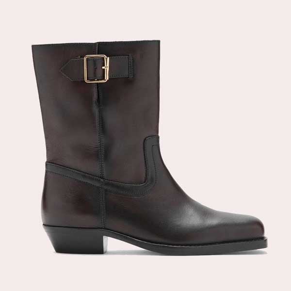 Botín piel hebilla
