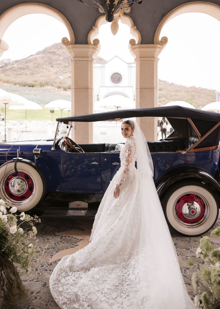 La boda se llevó a cabo en una hacienda en Guadalajara.