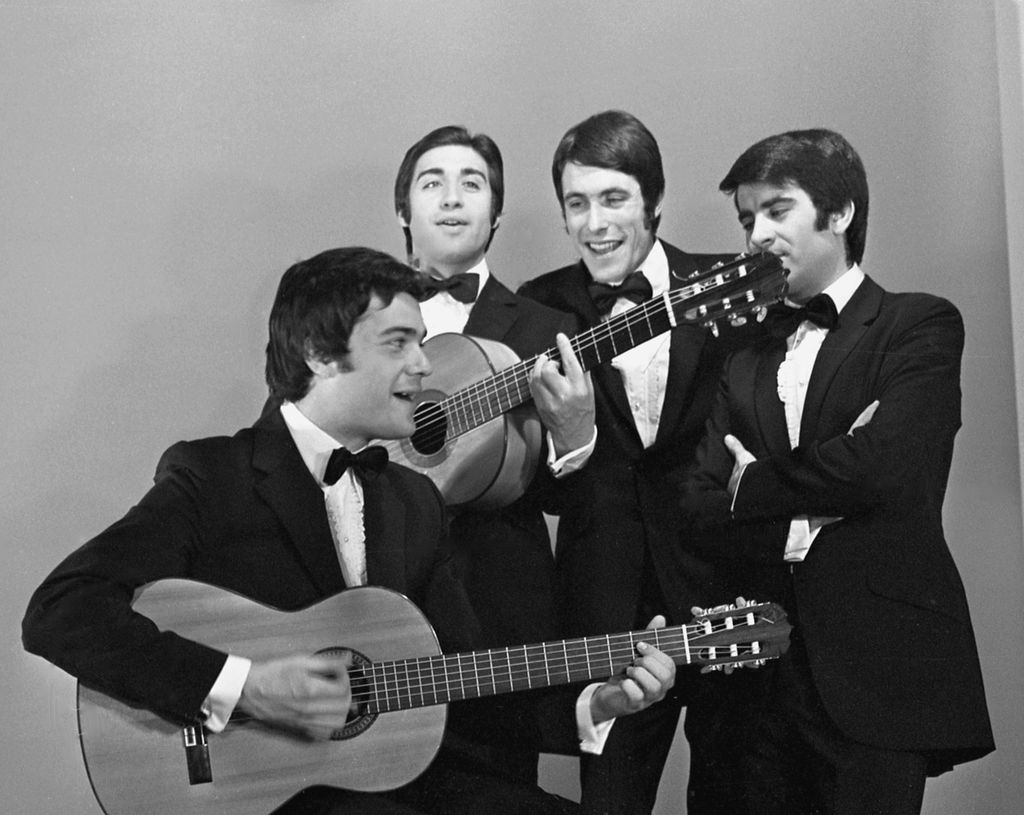 El grupo musical 'Los Payos', formado por Eduardo Rodríguez Rodway, Luis Javier Moreno Salguero, José Moreno Hurtado y Rafael León Limón.