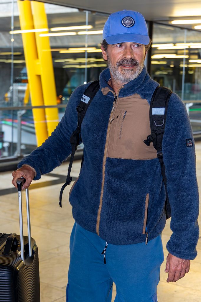 Rodolfo Sancho llega al aeropuerto de Madrid, a 18 de marzo de 2025