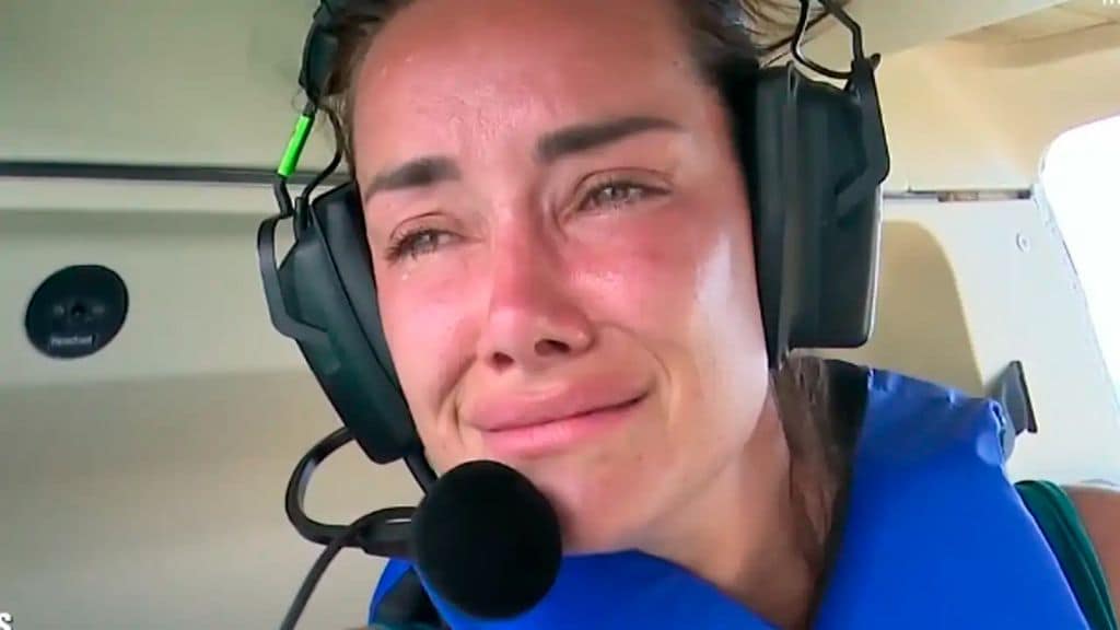 Adara Molinero en el salto del helicóptero en 'Supervivientes'