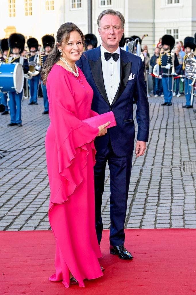 Gustav y Carina de Sayn Wittgenstein en el cumpleaños de la Princesa Isabella de Dinamarca