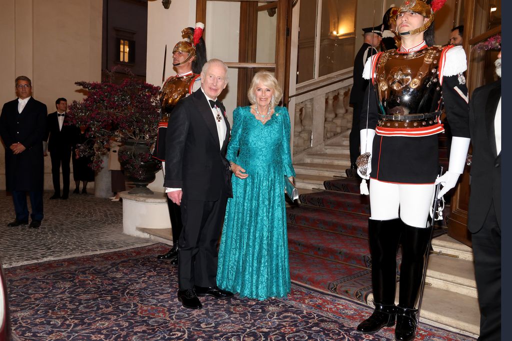 La reina Camilla durante su visita de Estado a Italia en abril de 2025