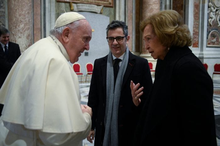 La reina Sofía y el Papa Francisco
