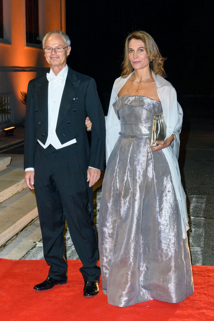 Álvaro de Orleans Borbón y su mujer Antonella, durante la boda de la boda de Leka de Albania en octubre de 2016