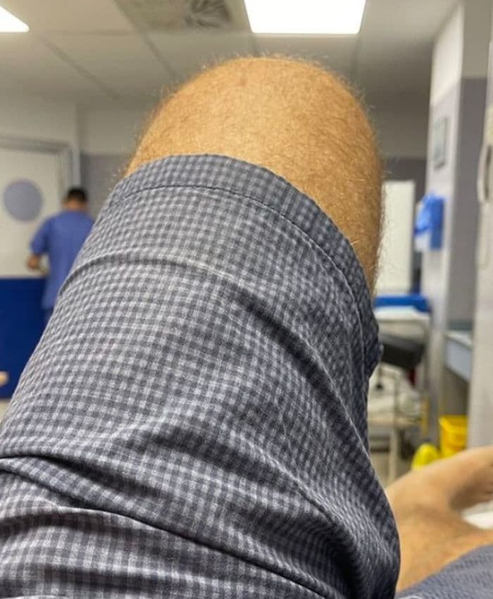 Iñigo González en el hospital 
