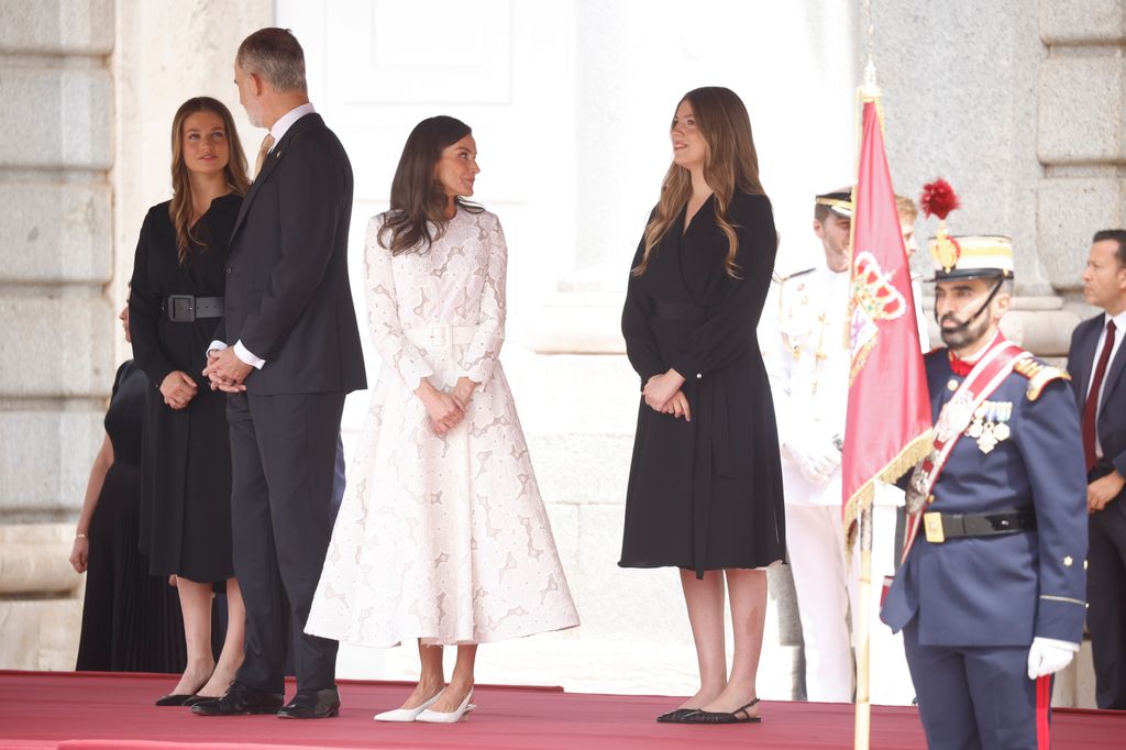 Los Reyes reciben en el Palacio Real al Papa