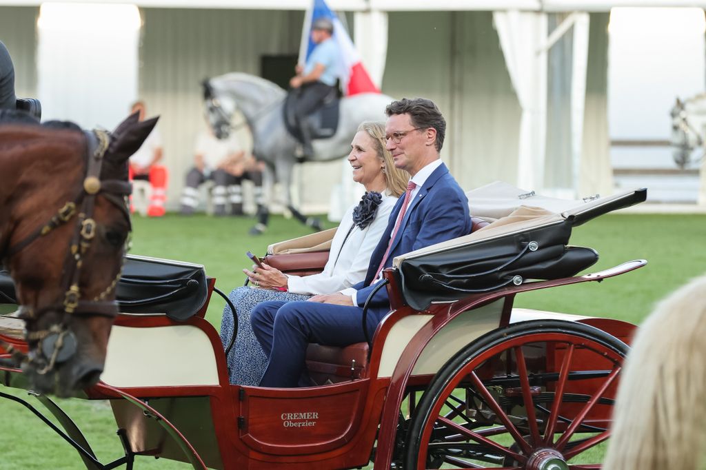 La infanta Elena con Hendrik Wüst, ministro presidente de Renania del Norte-Westfalia 