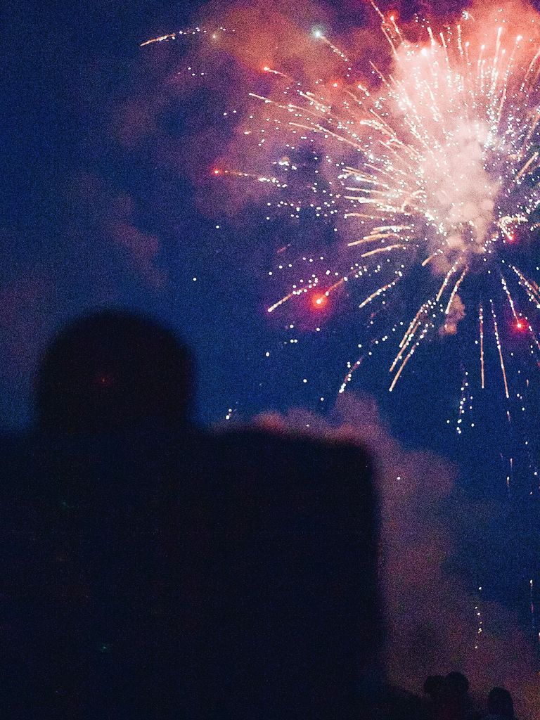Los fuegos artificiales de los que la familia ha podido disfrutar en la celebración del 4 de julio