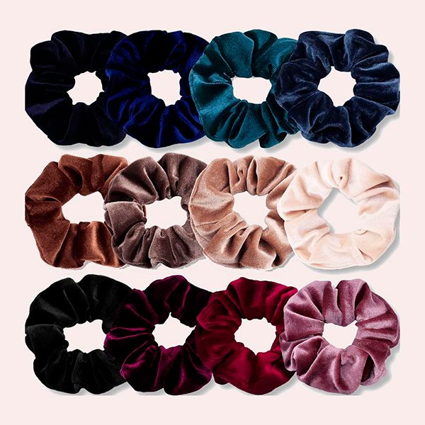 12 Coleteros de Terciopelo Suave para el Cabello AMAZON HAUL