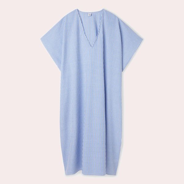 caftan azul rayas