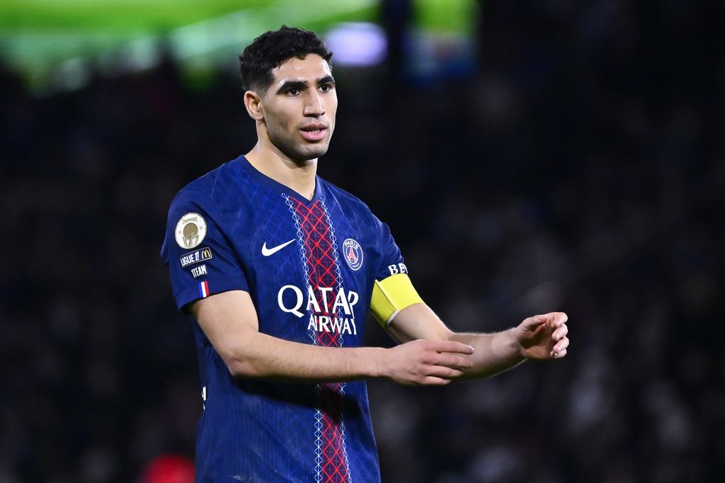Achraf Hakimi, el pasado fin de semana en su partido con el Paris Saint-Germain
