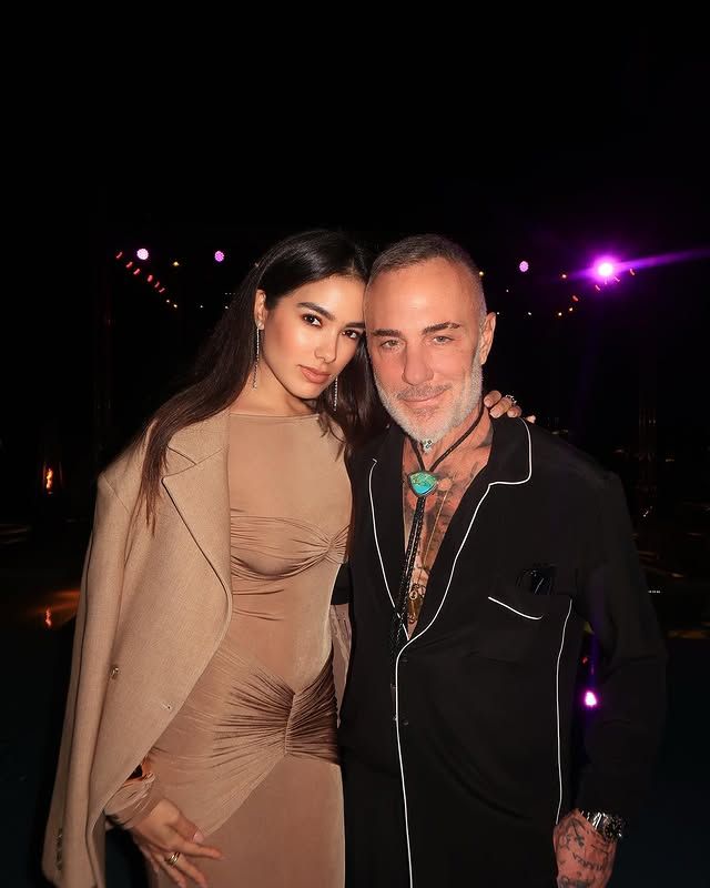 Gianluca Vacchi y Sharon Fonseca recibieron el 2025 desde Dubái