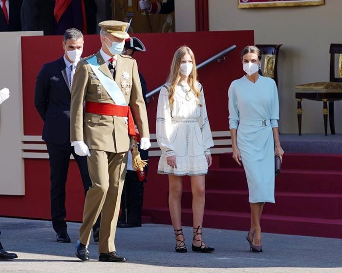 Los Reyes y la infanta Sofía presiden la Fiesta Nacional, por primera vez sin la heredera