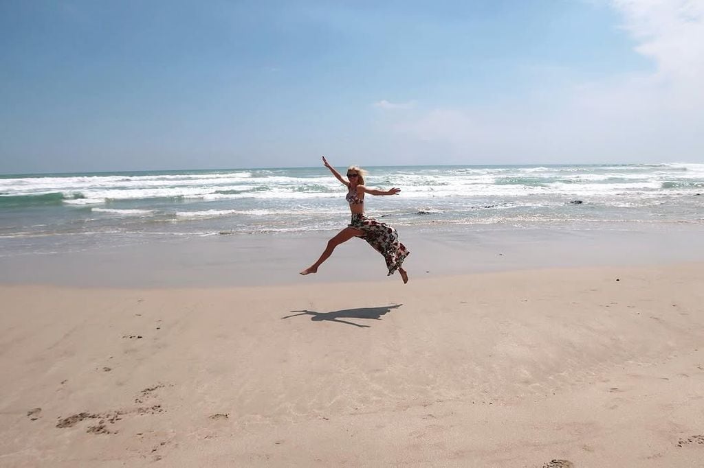 Ivanka disfrutó como una niña más entre la arena, el sol y el mar