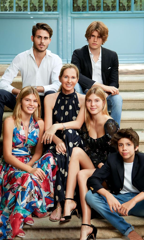 Miranda con sus hijos