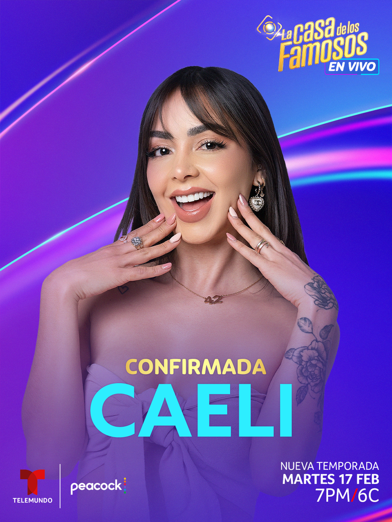 Caeli se mostró emocionada de participar ene l famosos reality de Telemundo.