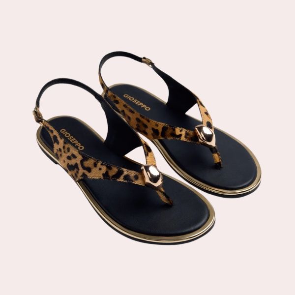 SANDALIAS PIEL ESTAMPADO ANIMAL JOYA MUMIAS de Gioseppo