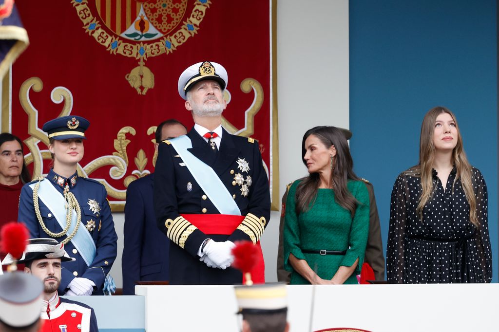 La infanta Sofía en el desfile del Día de la Hispanidad, Madrid, 2025. 