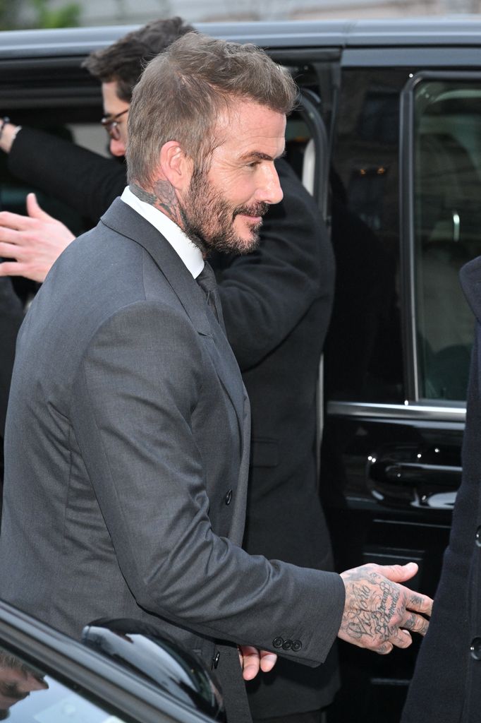 David Beckham en la Semana de la Moda Masculina de París