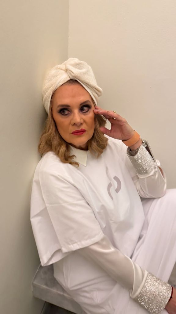 Este fue el look que la actriz de telenovelas lució en el concierto del dúo argentino.