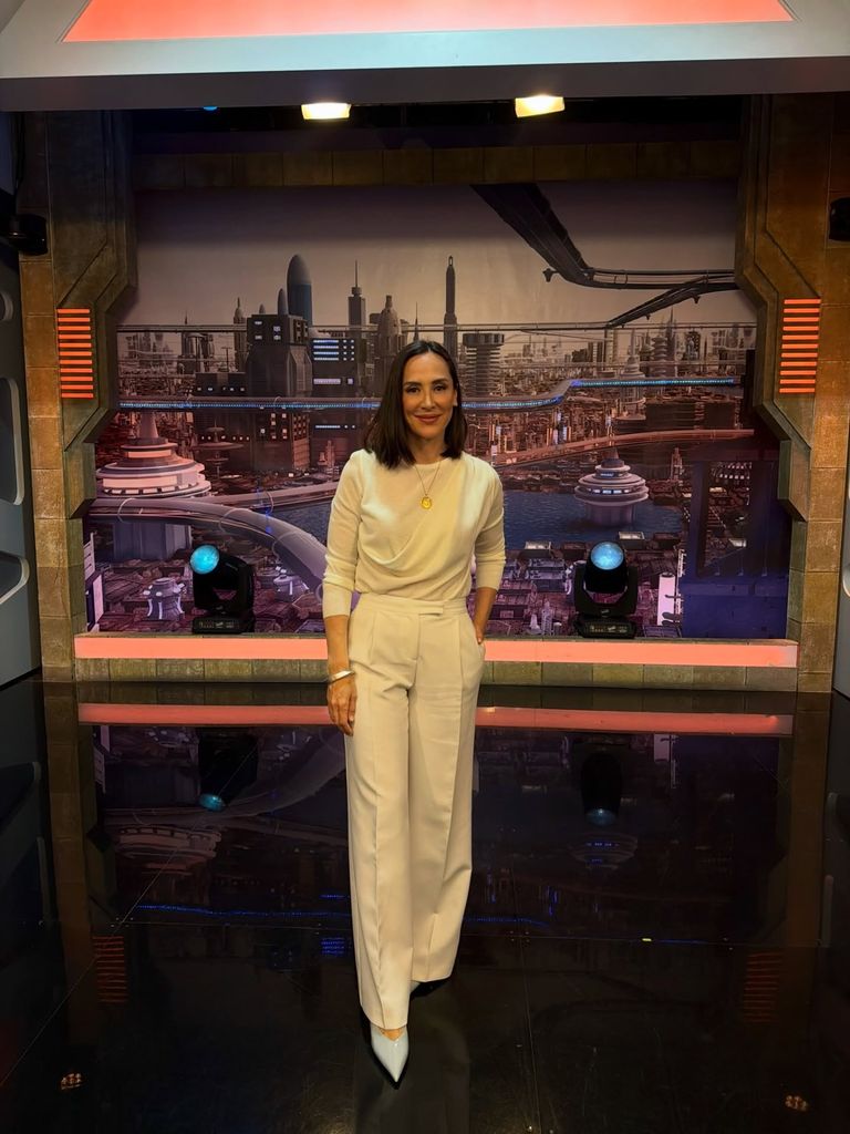 Tamara Falcó y su total look para El Hormiguero. 