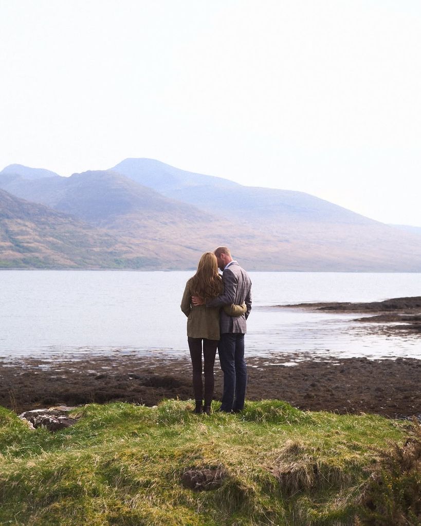 Kate Middleton y el príncipe Guillermo en la Isla de Mull, Escocia en abril de 2025
