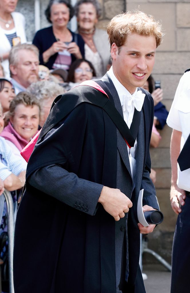 El príncipe Guillermo en su graduación en la universidad de Saint Andrews en Escocia