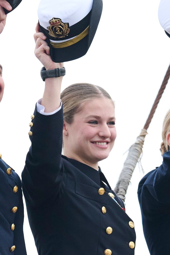 La princesa Leonor a bordo de Elcano