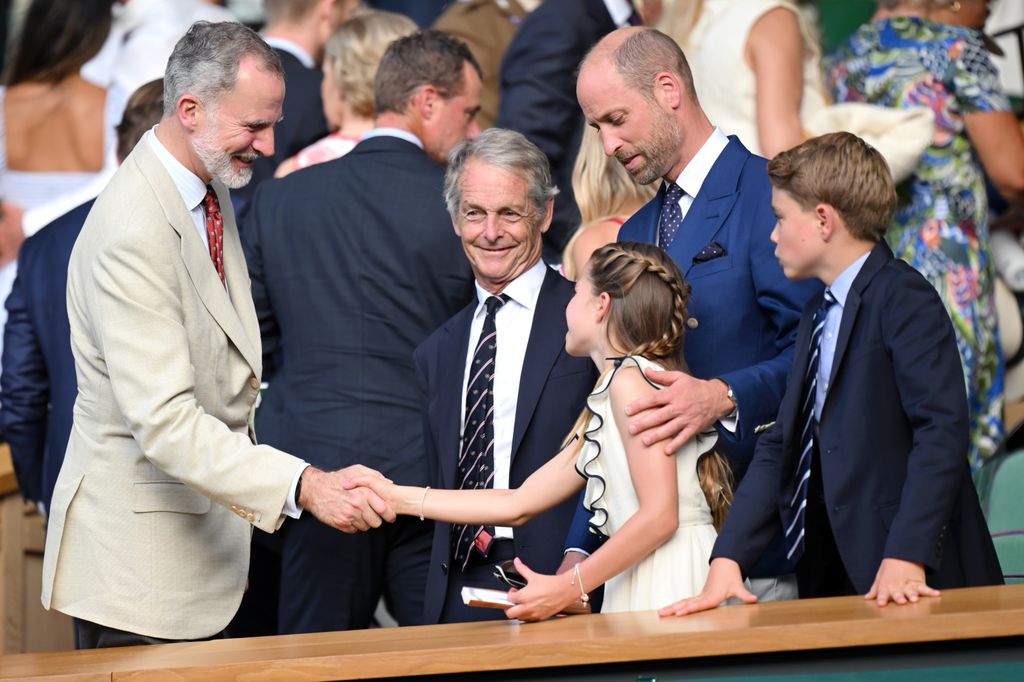 Los Príncipes de Gales coincidieron con el rey Felipe VI durante la final de Wimbledon