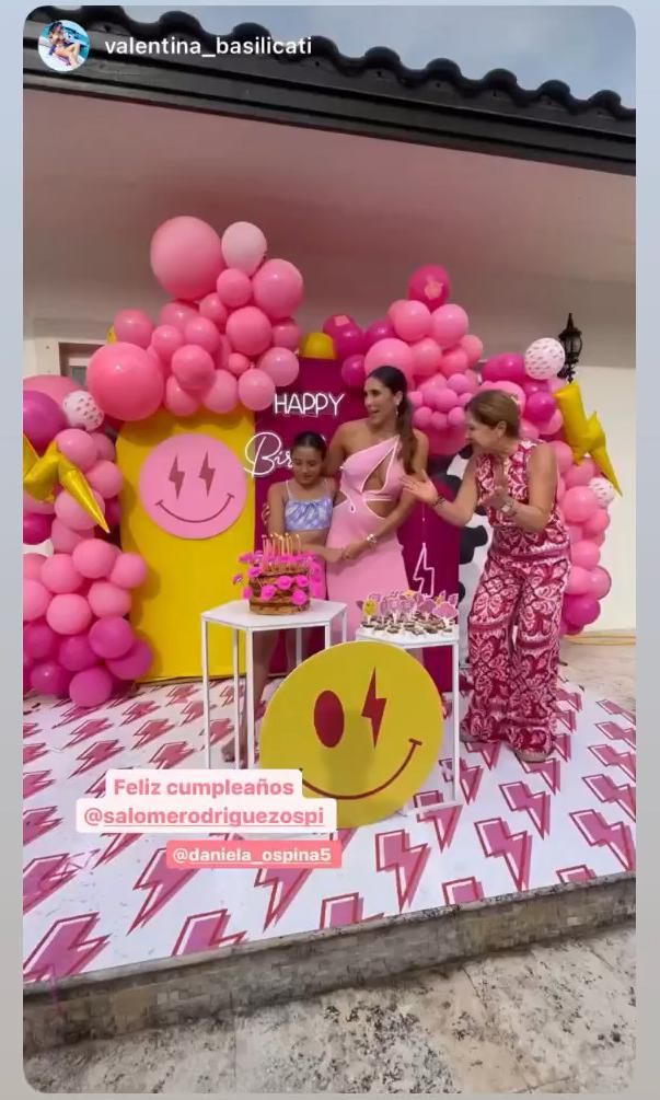 fiesta de salom hija de daniela ospina y james rodr guez