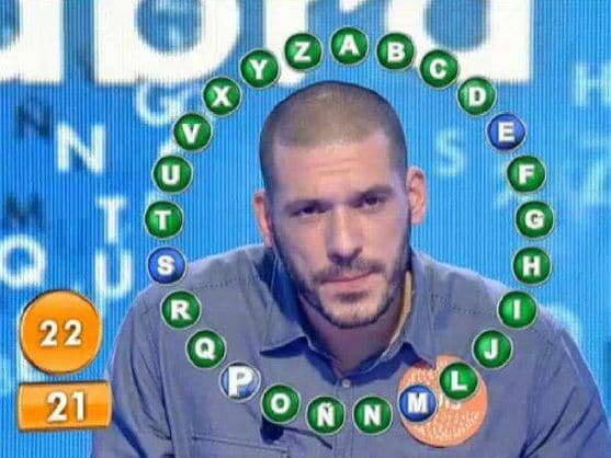 Luis Jesús Esteban durante un programa de Pasapalabra