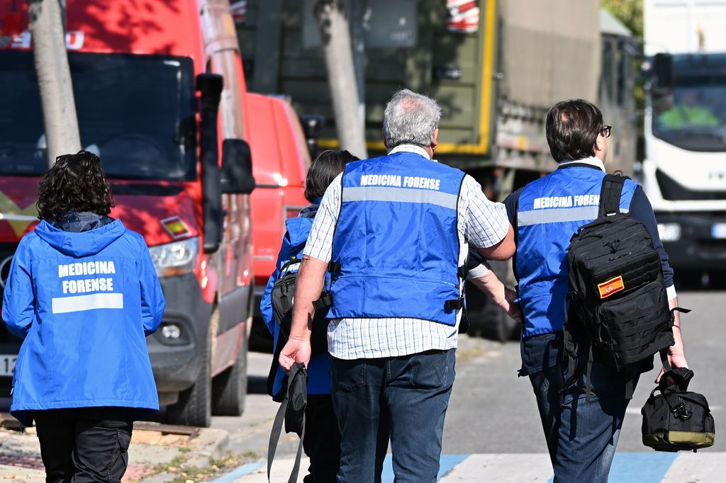 Médicos forenses llegan al Instituto de Medicina Legal de Toledo, donde se están realizando las autopsias de las víctimas mortales del trágico accidente ferroviario de Urda, este jueves 29 de octubre