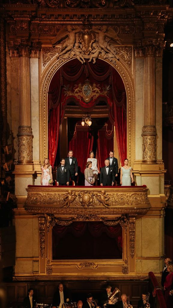 El palco real en el que los Reyes y sus hijos vieron el concierto homenaje
