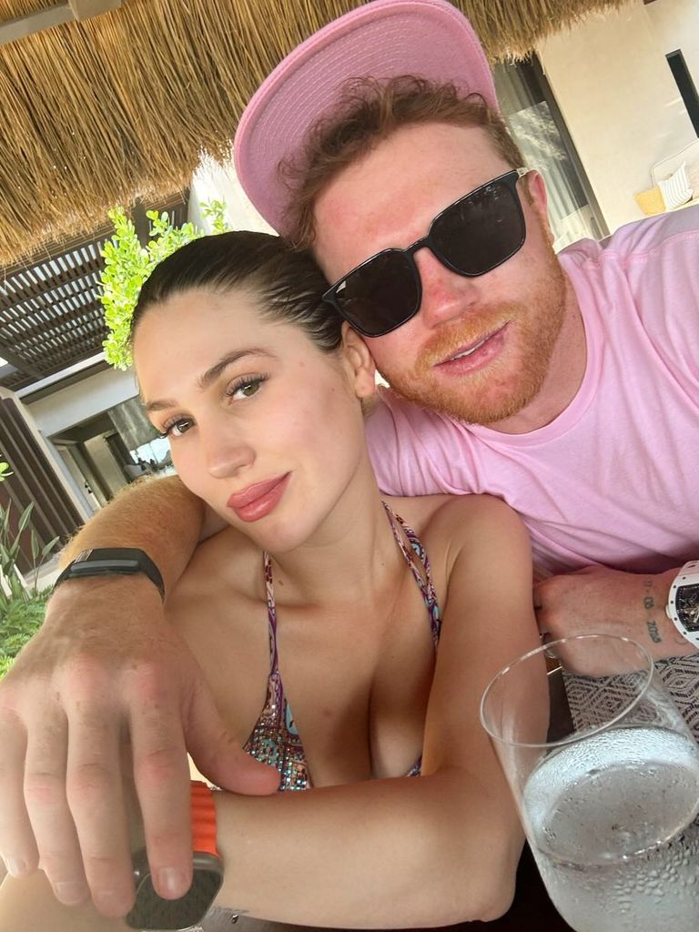 Saúl 'Canelo' Álvarez y su esposa, Fernanda Gómez