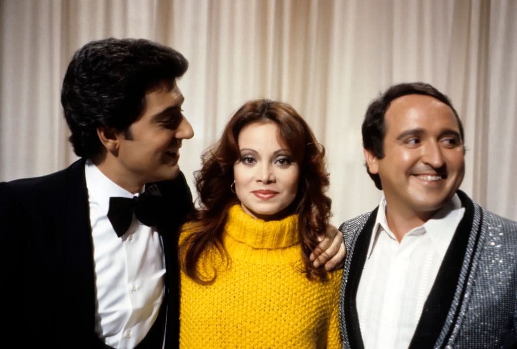 Andrés Pajares, Paloma San Basilio y Fernando Esteso, en una imagen de archivo