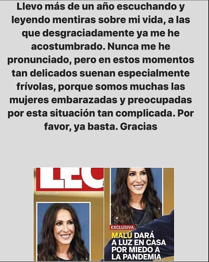 Malú, tajante ante los últimos rumores