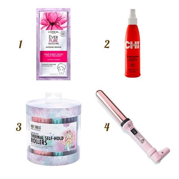 Collage de productos para lograr el peinado de Gaga