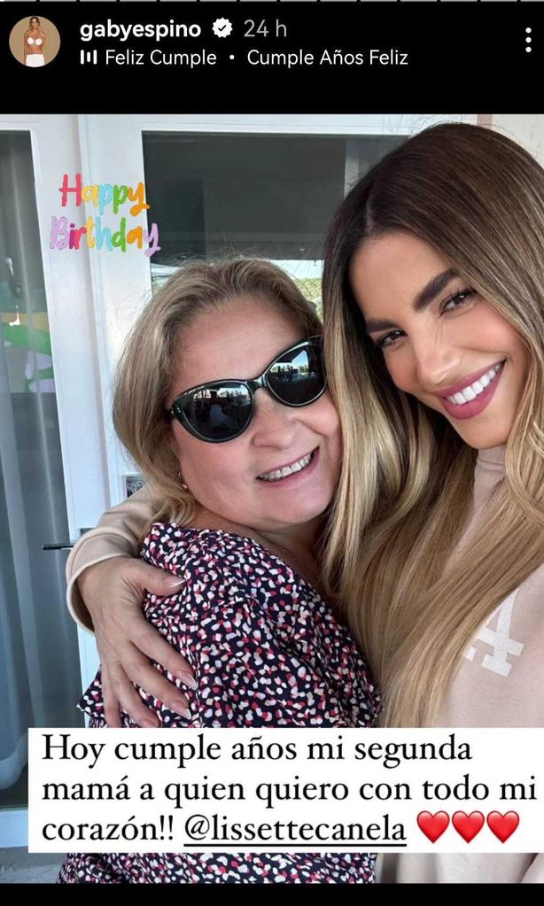 Gaby Espino con su exsuegra