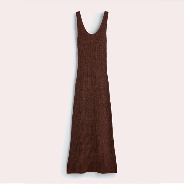 Vestido punto marrón Lefties