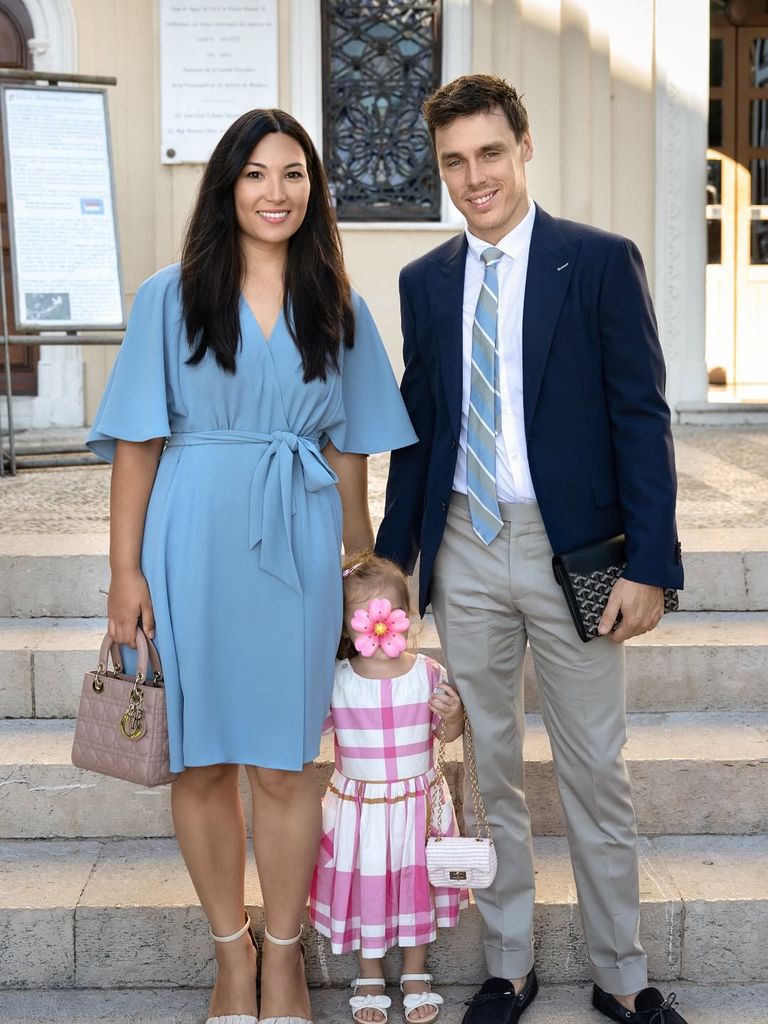 Louis y Marie Ducruet con su hija mayor