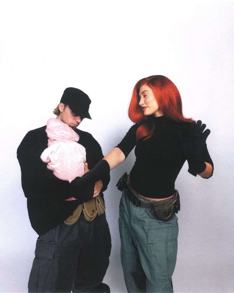 Justin, Hailey y Jack Blues Bieber como el trío de Kim Possible