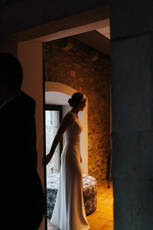 Vestido de novia minimalista